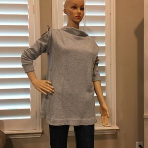 NORDSTROM – CASLON® MOCK NECK SWEATSHIRT W/ ONE OPEN SHOULDER - SMALL